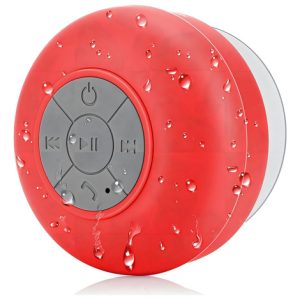 Parlante Bluetooth Resistente Al Agua Manos Libres Para Baño Color Rojo