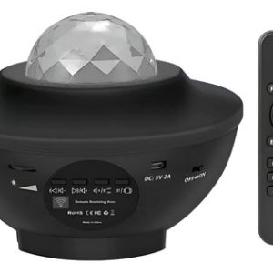 Proyector De Luz Estrellas Nebulosa Galaxia Bluetooth Usb Agua Negro