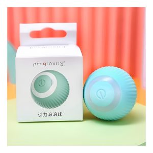 Pelota Giratoria De Juguete Inteligente Para Mascotas Y Gato Color Azul/rosa