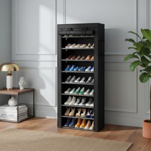 Zapatero Con Forro Organizador De Zapatos Gris Gris Oscuro