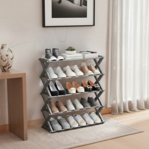 Organizador Para Zapatos Estante De Calzado Zapatero 5 Pisos Gris