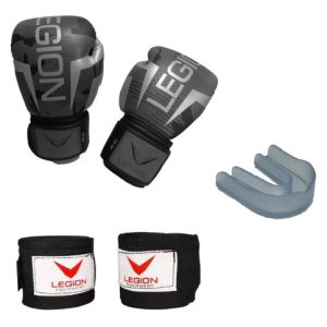 Guantes Boxeo Kick Boxing Legion + Vendas + Protector Bucal