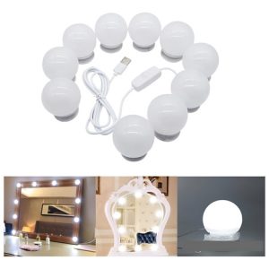 Extension Luces De Espejo Led Para Tocador Kit Bombillas Luz 3 Tonos