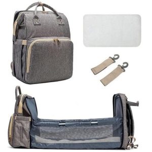 Mochila Funcional Impermeable Gris Claro