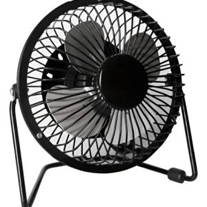 Ventilador Mini Para Escritorio Ajustable Ligero Gris 15 Cm