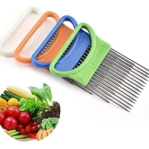 Cortador De Cebolla Tenedor Fácil Acero Inoxidable Color Colores