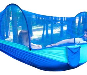 Hamaca Portatil Con Mosquitera Para Camping Aire Libre  Gris