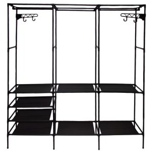 Negro - Closet Rack Organizador Metalico Repisas Zapatero Ar