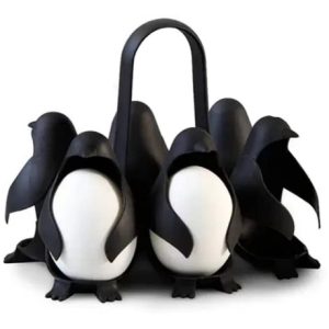 Soporte Huevos Base Hervidor Pingüinos Organizador Huevera