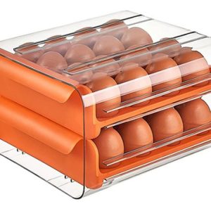 Organizador De Huevo Huevera De 2 Niveles Naranja
