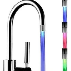 Grifo Baño Cocina Luz Led Rgb Cambio Temperatura 7 Colores Acabado Brillante Color Segun Disponibilidad