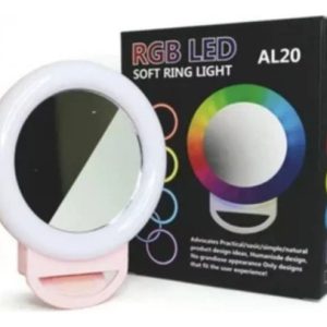 Anillo Led Aro De Luz Rgb Celular Selfie Portatil Ajustable Blanco
