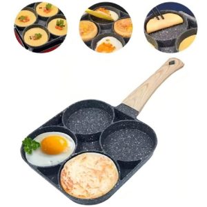 Sarten Antiadherente En Ceramica 4 Puestos En 1 Color Gris Oscuro