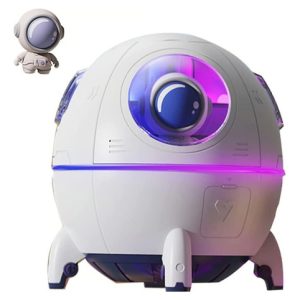 Humidificador Difusor De Aromas Nave Espacial Astronauta Blanco
