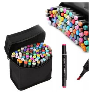 Marcadores X80 Unidades A Base De Alcohol Doble Punta