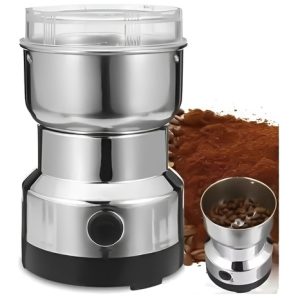 Molinillo Cafe Moledor De Granos Y Semillas Electrico Nima Color Gris