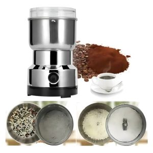 Molino Eléctrico Mina 200w Trituradora Café Y Especias Acero Inoxidable Plateado