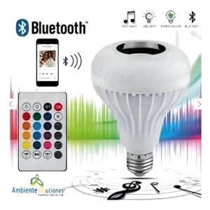 Bombillo Parlante Bluetooth Musica Led Multicolor + Control