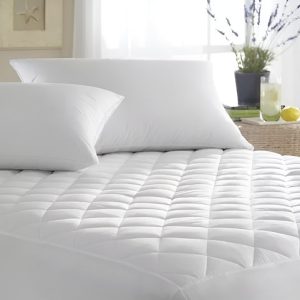 Forro Protector Colchón Acolchado Cama King 2x2 Antiacaros Color Blanco Marca Decoco