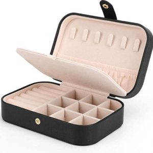 Joyero Organizador Joyas Estuche Caja Bisutería Accesorios Negro