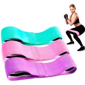 Kit De 3 Minibandas De Tela Con Banda Elástica Para Ejercicios De Entrenamiento De Fuerza