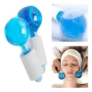 Masajeador Facial Frio En Esferas Ojeras Contorno Ojos Azul