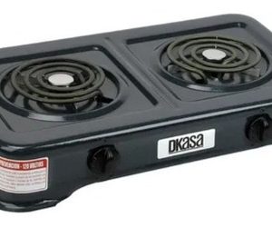 Estufa Electrica 2 Puestos Dkasa Negro