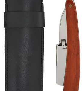 Cortadora De Barba Manual Plegable Con Mango De Madera Madera