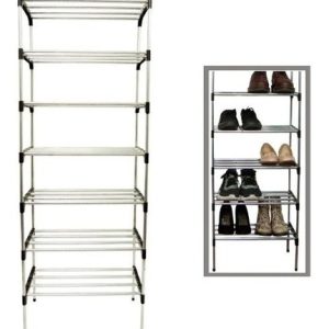 Zapatero 7 Niveles Organizador De Zapatos Estante Shoe Rack  Negro