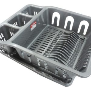 Secaplatos Locero Escurridor Vajilla Color Gris