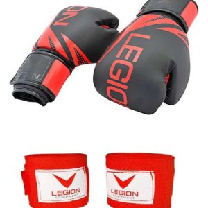 Guantes Boxeo Kick Boxing Profesional Legion + Vendas Legion