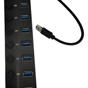 Hub Usb 7 Puertos Multiplicador Extensor Carga Datos Usb 3.0 Negro