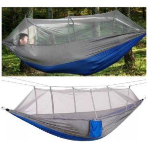 Hamaca Portatil Para Camping Aire Libre Con Mosquitera Gris Hamaca Portatil Para Camping Aire Libre Con Mosquitera