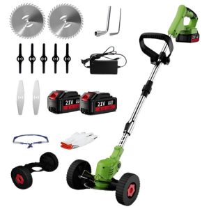 Cortadora De Cesped Con Ruedas Podadora Pasto Electrica Verde