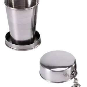 Vaso Telescópico Metal Llavero Portátil Acampar Senderismo