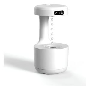 Humidificador Difusor De Aroma Antigravedad Gotas De Agua Blanco
