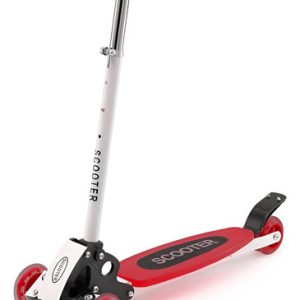 Scooter Forest Escualizable Aluminio Luces Led 4 Ruedas Rojo Niños 3 A 10 Años