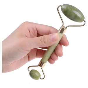 Rodillo Facial Jade Masajeador + Guasha Relajante Verde