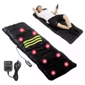 Colchon Colchoneta Masajeadora Relajante Electrico Negro