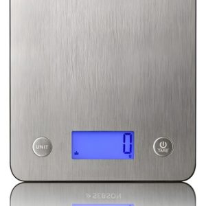 Báscula Balanza Gramera Digital De Cocina En Acero 5kg Led Color Plateado