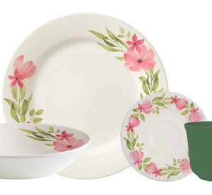 Vajilla Corona 4 Puestos - 16 Piezas Danna Blanco