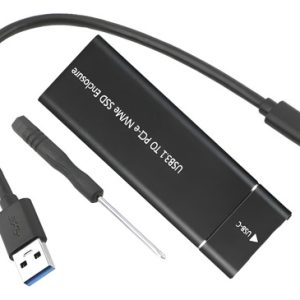 Caja Para Disco Duro M2 Nvme Ssd Usb 3.1 Usb 3.0 Negro
