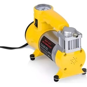 Compresor De Aire Carro 12v Facil Uso Portatil 150psi Amarillo Monofásica