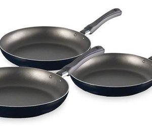 Juego Sartenes Imusa X 3 Piezas 18-20-24 Cm Antiadherente Negro