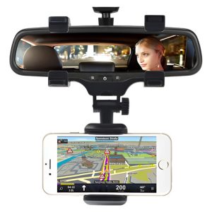 Soporte Celular 360° Universal Car Espejo Retrovisor Rotación 3-6 Pulgadas