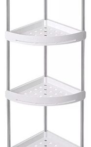 Organizador Esquinero 4 Niveles Multiusos Cocina Baño Cuarto Blanco
