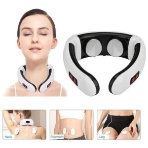 Masajeador Cuello Pila Gimnasia Pasiva Corporal+ Electrodos Colores