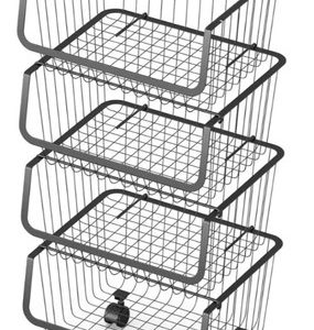 Estante Organizador Cocina 4 Niveles Ruedas Almacenamiento Negro