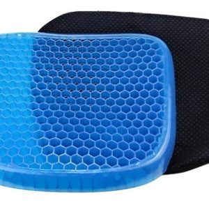 Cojín De Gel Ergonomico Kwalux Azul Con Funda Lavable Para Silla Oficina