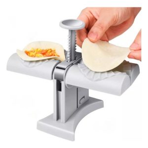 Maquina Molde Para Empanadas Dumplings Automática Doble Gris